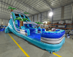 18ft bahama blast dual lane center climb inflatable water slide 66 3 18ft Bahama Blast Dual Lane Waterslide