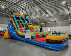 18ft tropic shock commercial dual lane center climb inflatable wat 1 18ft Tropic Shock Dual Lane Waterslide