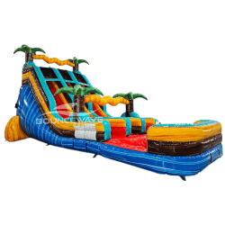 18ft tropic shock commercial dual lane center climb inflatable wat 3 18ft Tropic Shock Dual Lane Waterslide