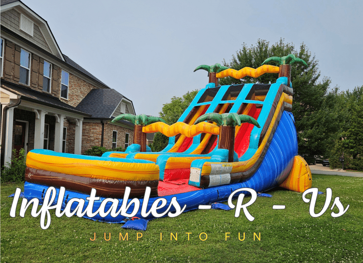 18ft Tropic Shock Dual Lane Waterslide